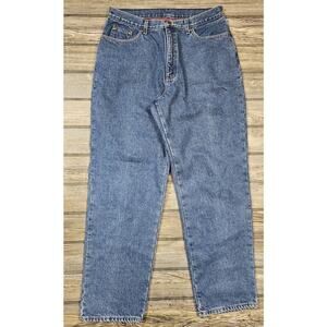 LL Bean Vintage Women's Size 16 M/T Double L Relaxed Fit Jeans Flannel Lined Red